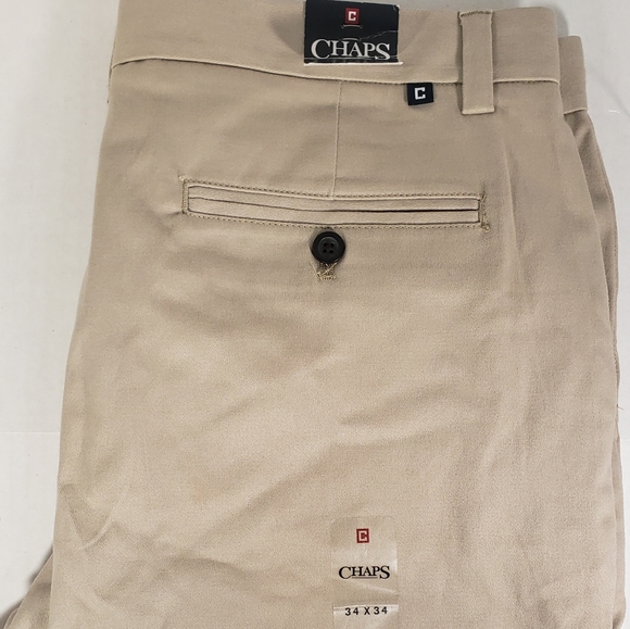 NWT Men's Chaps Custom-fit Khaki Pants - Picture 2 of 4